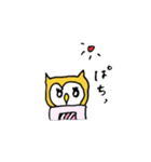 ねこふくろうのふくろうスタンプ（個別スタンプ：1）