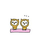 ねこふくろうのふくろうスタンプ（個別スタンプ：10）