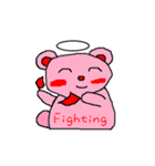 Pink Bear Angel（個別スタンプ：34）