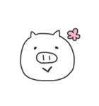 ゆるゆるのブタさん（個別スタンプ：5）