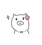 ゆるゆるのブタさん（個別スタンプ：9）