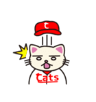ねこプロ野球・猫島キャッツ（個別スタンプ：5）
