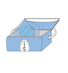 容器に入った陽気な生き物（個別スタンプ：38）