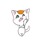オレンジとハチワレ（個別スタンプ：5）