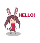 Little rabbit girl（個別スタンプ：1）