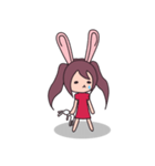 Little rabbit girl（個別スタンプ：7）