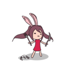 Little rabbit girl（個別スタンプ：8）