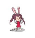 Little rabbit girl（個別スタンプ：9）