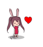 Little rabbit girl（個別スタンプ：17）