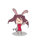 Little rabbit girl（個別スタンプ：22）