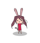 Little rabbit girl（個別スタンプ：34）