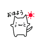 しろしかくねこスタンプ（個別スタンプ：9）