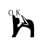 モノクロペンギン（個別スタンプ：16）