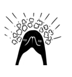 モノクロペンギン（個別スタンプ：23）