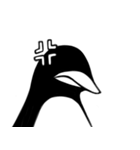 モノクロペンギン（個別スタンプ：24）