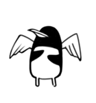 モノクロペンギン（個別スタンプ：34）