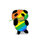 虹色パンダ（個別スタンプ：23）