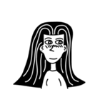 黒と白の家族（個別スタンプ：13）