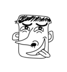 黒と白の家族（個別スタンプ：19）