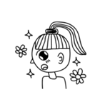 黒と白の家族（個別スタンプ：24）