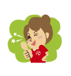 サッカー応援ママ（個別スタンプ：12）