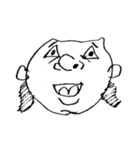 変顔たち。～落書き編～（個別スタンプ：4）