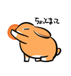 ゆるだるロップうさぎ（個別スタンプ：3）