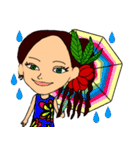 ヒッピーガール（個別スタンプ：13）