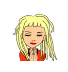 ヒッピーガール（個別スタンプ：18）