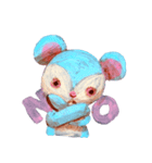 pink bunny＆blue bear（個別スタンプ：2）