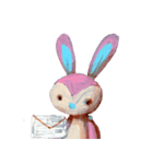 pink bunny＆blue bear（個別スタンプ：5）