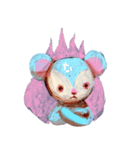 pink bunny＆blue bear（個別スタンプ：6）