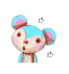 pink bunny＆blue bear（個別スタンプ：8）