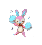 pink bunny＆blue bear（個別スタンプ：13）