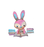 pink bunny＆blue bear（個別スタンプ：16）