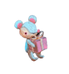 pink bunny＆blue bear（個別スタンプ：21）