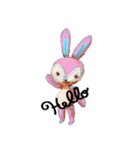 pink bunny＆blue bear（個別スタンプ：31）
