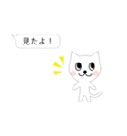 ふきだしにゃんこ（個別スタンプ：1）