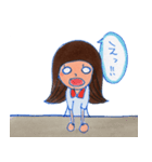 ぱっつんの女の子（個別スタンプ：18）