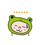 カエルずきんでメッセージ（個別スタンプ：22）