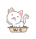 Little white meow（個別スタンプ：4）