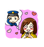 おまわりくんとけいおくちゃん（個別スタンプ：6）
