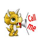 Q Dinosaur Family-English version（個別スタンプ：21）