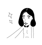 ひげの少女を残します（個別スタンプ：8）