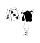 ひげの少女を残します（個別スタンプ：11）