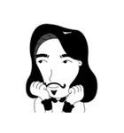 ひげの少女を残します（個別スタンプ：27）