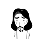 ひげの少女を残します（個別スタンプ：31）