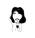 ひげの少女を残します（個別スタンプ：38）