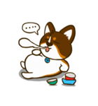 Love Corgi (Cute tricolor)（個別スタンプ：18）