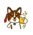 Love Corgi (Cute tricolor)（個別スタンプ：30）